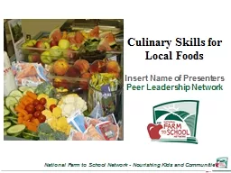 Culinary Skills for Local Foods