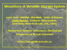 1 MosaStore -A Versatile Storage System