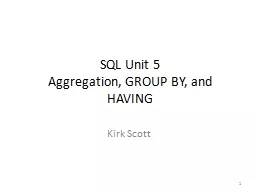 SQL Unit 5