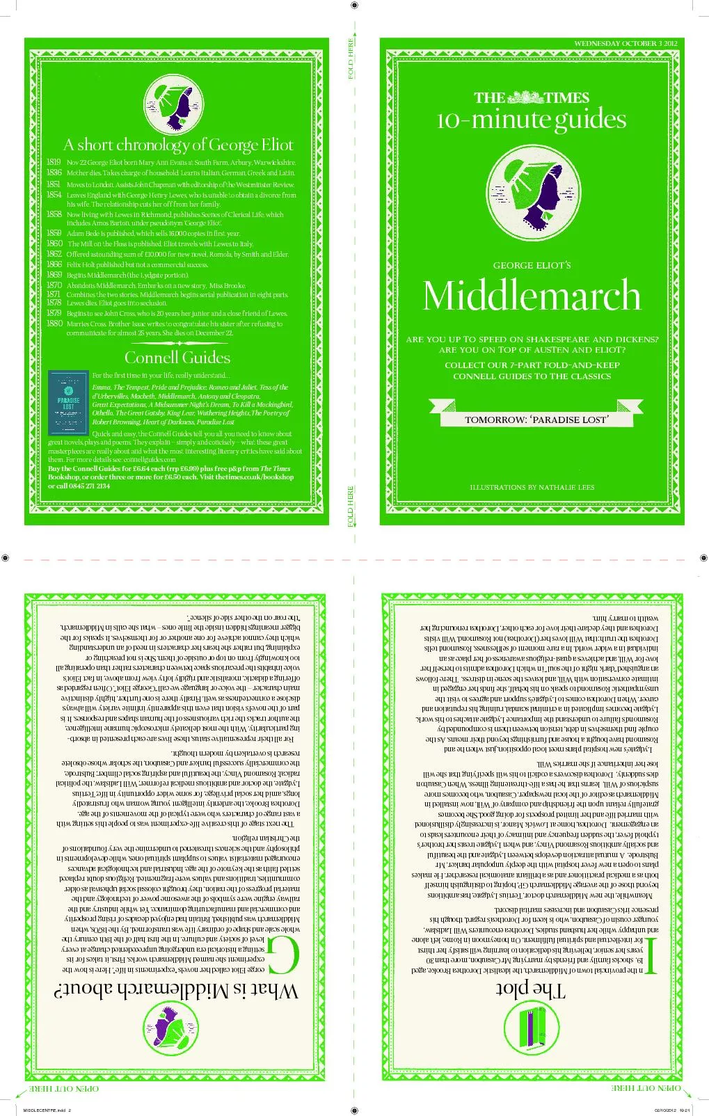 The plotWhat is Middlemarch about?