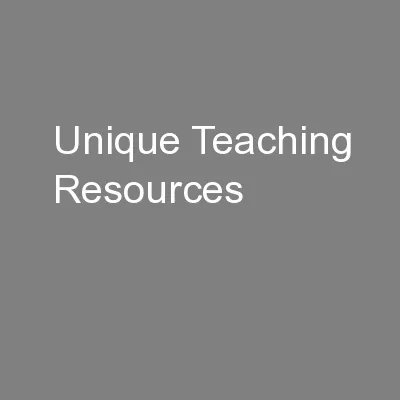 Unique Teaching Resources 