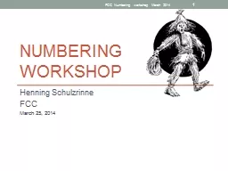 Numbering workshop
