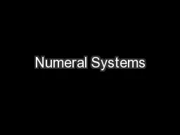 Numeral Systems
