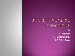 Discrete Numeric Functions