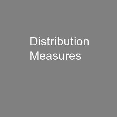Distribution Measures