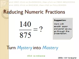 Reducing Numeric Fractions