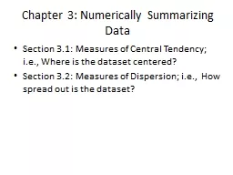 Chapter 3: Numerically