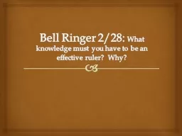 Bell Ringer 2/28: