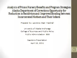 Analysis of Prison Nursery Benefits and Program Strategies: