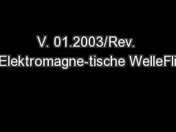 V. 01.2003/Rev. 1Elektromagne-tische WelleFlie