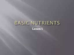 Basic Nutrients