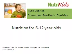 Nutrition for 6-12 year olds