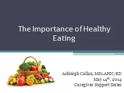 The Importance of Healthy Eating