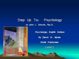 Step Up To:  Psychology