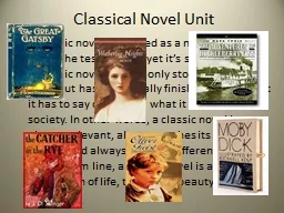 Classical Novel Unit