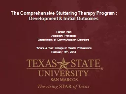 The Comprehensive Stuttering Therapy Program