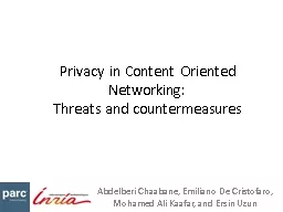 Privacy in Content Oriented Networking:
