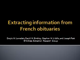 Extracting information from French obituaries