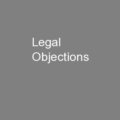 Legal Objections