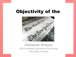 Objectivity of the