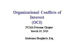 Organizational Conflicts of Interest