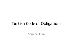 Turkish Code of Obligations