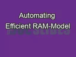 Automating Efficient RAM-Model
