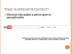 What is offensive Content?