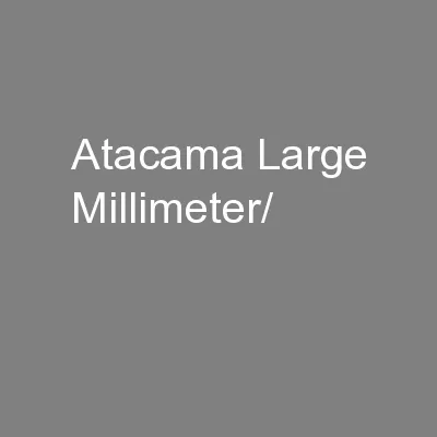 Atacama Large Millimeter/