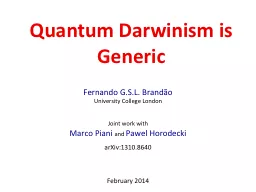 Quantum Darwinism is Generic