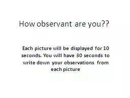 How observant are you??