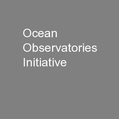 Ocean Observatories Initiative