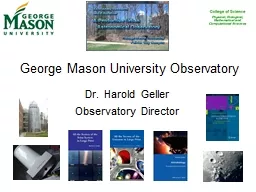 1 George Mason University Observatory