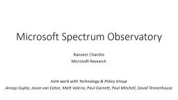 Microsoft Spectrum Observatory