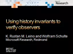Using history invariants to verify observers