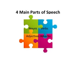 4 Main Parts of Speech