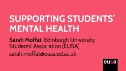 SUPPORTING STUDENTS’ MENTAL HEALTH