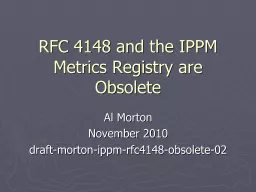RFC 4148 and the IPPM Metrics Registry are Obsolete