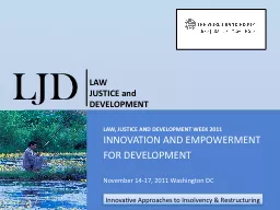 LAW, JUSTICE and Development week 2011