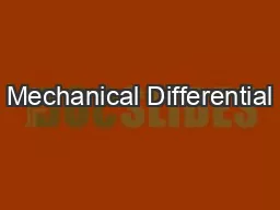 Mechanical Differential