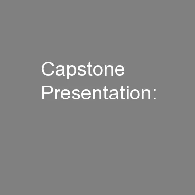 Capstone Presentation: