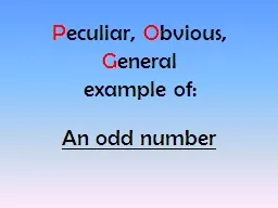 P eculiar,