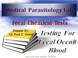 Fecal Chemical Tests