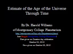 Estimate of the Age of the Universe Through Time