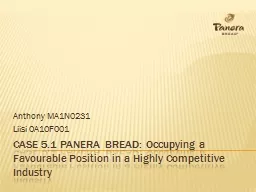 Case 5.1 Panera bread:
