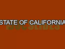 STATE OF CALIFORNIA