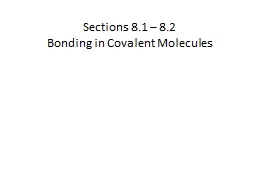 Sections 8.1 – 8.2