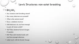 Lewis Structures: non-octet breaking