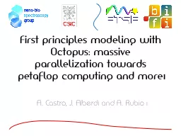 First principles modeling with Octopus: massive paralleliza