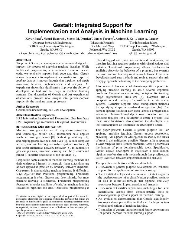 Implementation and Analysis in Machine Learning  , Naomi Bancroft, Ste